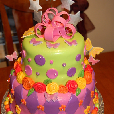 Green Pink And Purple Delight