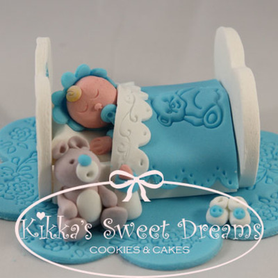 3D Baby Craddle - Cake Topper