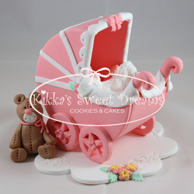 Pink Baby Pram 3D