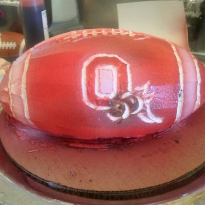 My First Airbrushed Ohio State Football Cake