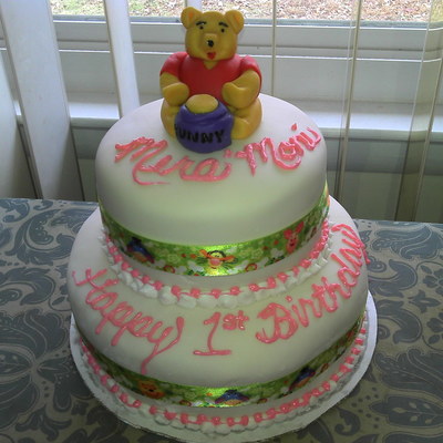 My First Two-Tier Birthday Cake Winnie The Pooh