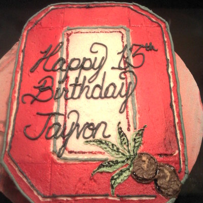 Ohio State "o" Birthday Cake