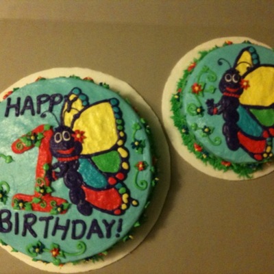 Butterfly 1St Birthday Cake