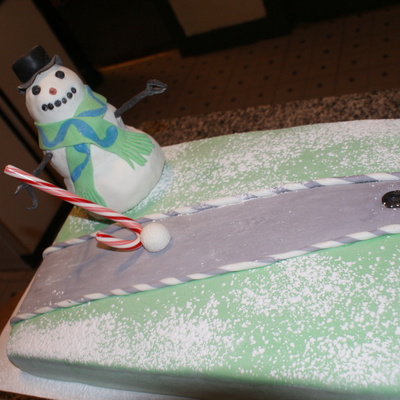 Frosty Playing Golf