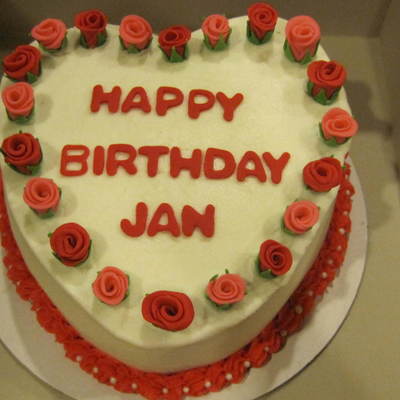 Heart Shaped Birthday Cake