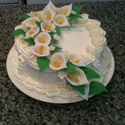 Calla Lilies Birthday Cake