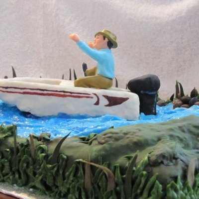 Fisherman Birthday Cake