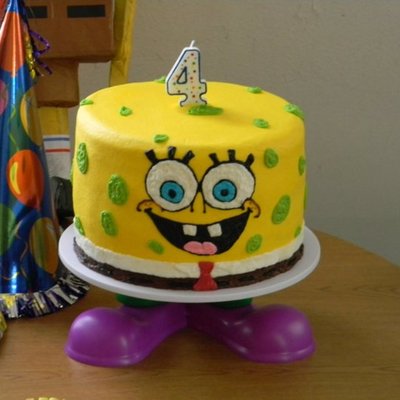 Round Spongebob Cake