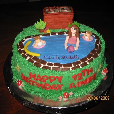 Bbq By The Pool Cake