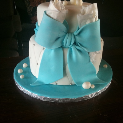 Two Tier Wedding Cake - Tiffanys