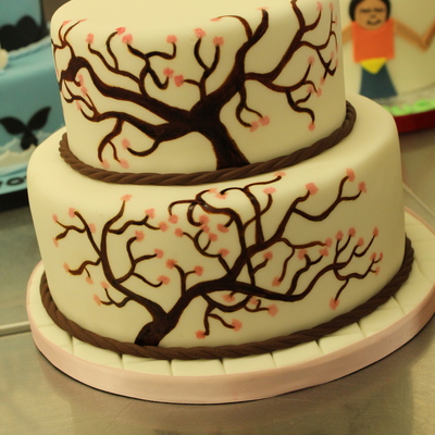 Cherry Blossom Birthday Cake