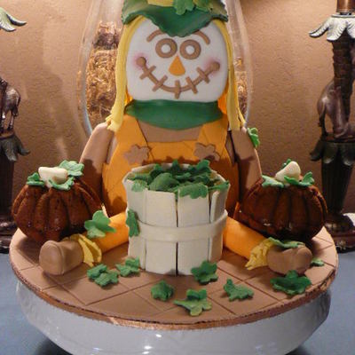 Scarecrow With Pumpkins