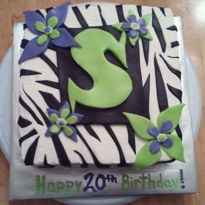 Zebra W/ Purple N Lime Green
