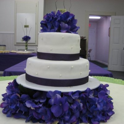 Purple Hydrangea Cake