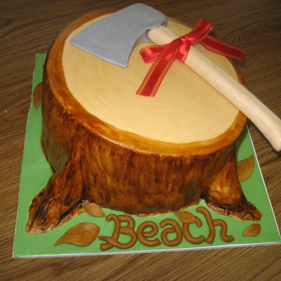 Tree Stump Cake