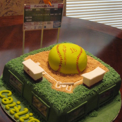 Girls Softball Cake