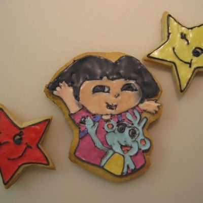 1St Time Decorating Cookies - Dora & Boots