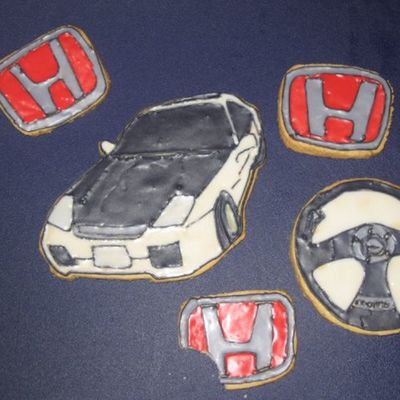 1St Time Decorating Cookies - My Bf's Honda Prelude