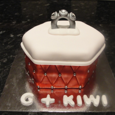 Engagement Ring Box Cake