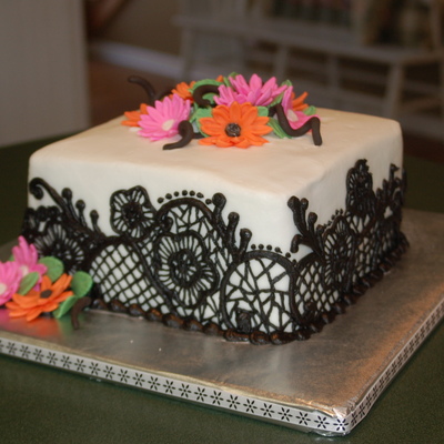 Lace Bridal Shower Cake