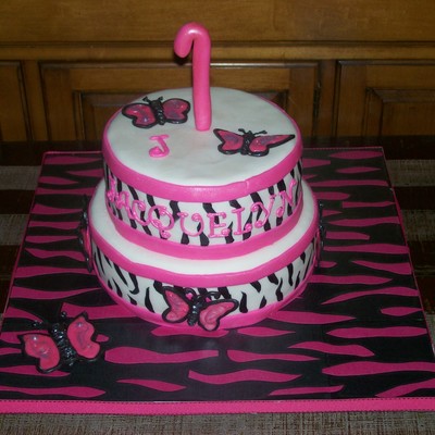 Zebra Birthday Cake