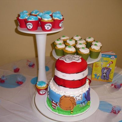 Dr. Seuss Baby Shower Cake