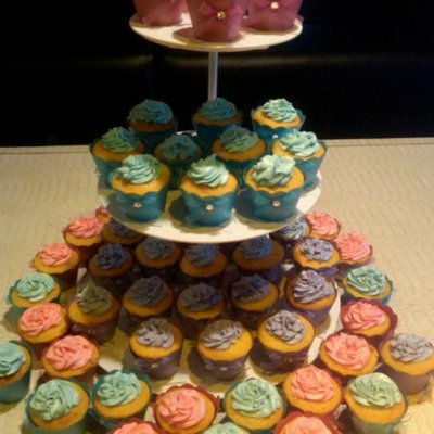 60 Beautiful Cupcakes For A Lil' Princess's Baptism...