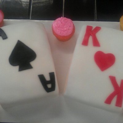 Ace Of Spade & King Of Hearts Cake