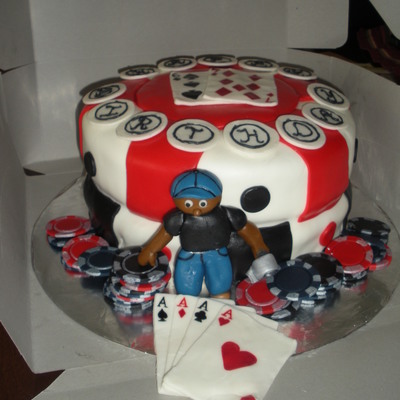 Poker Chip Birthday Cake