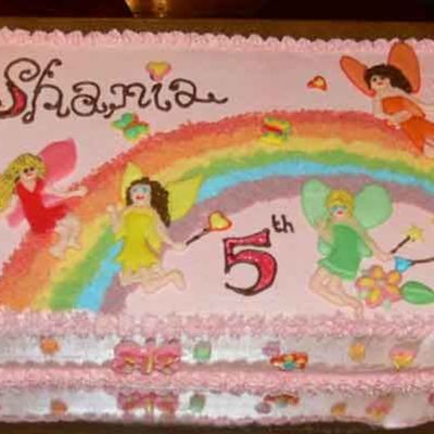 Rainbow Fairies Ri & Buttercream Cake