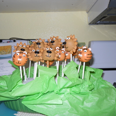 Lion And Tiger Cake Pops