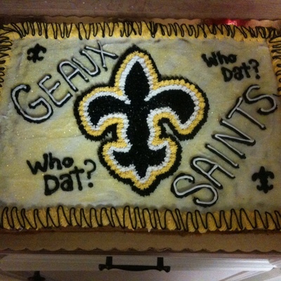 Saints Cookie Cake