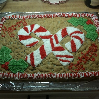 Candy Canes Cookie Cake