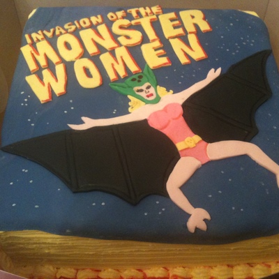 Invasion Of The Monster Women Birthday Cake