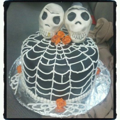 Halloween Skull Cake