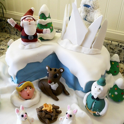 Rudolph The Red Nosed Reindeer Cake