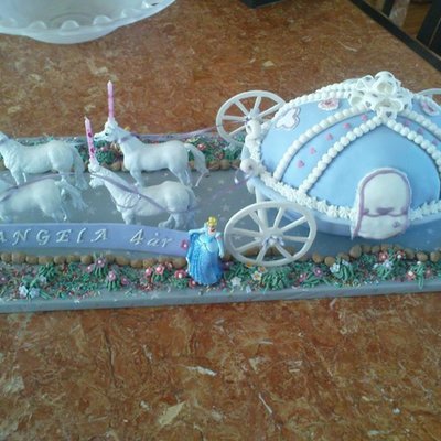 Cinderella Carriage Cake, My First Fondant Cake