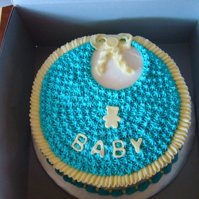 Blue Bib With Yellow Bear