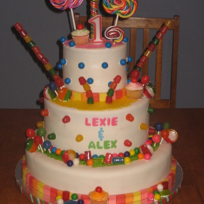 Candyland First Birthday Cake