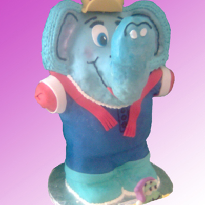 Elephant Cake Standing 3D