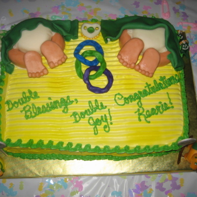 Baby Shower Twins Cake