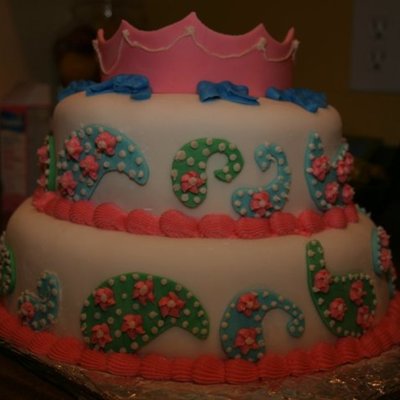Paisley Princess Crown Cake