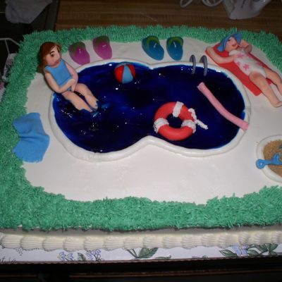 Pool Party Cake