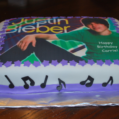Justin Bieber Birthday Cake