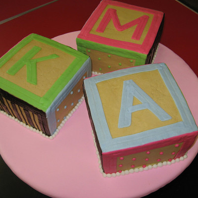 Baby Blocks Cake