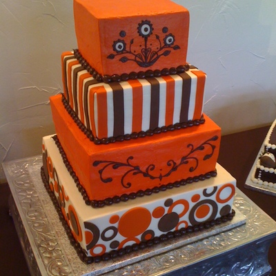 Poppy & Chocolate Wedding Cake