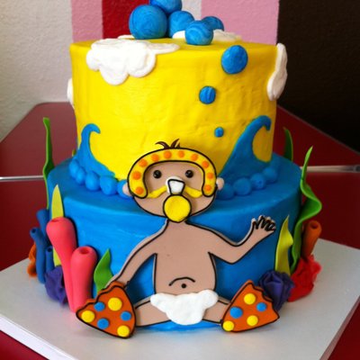 Undersea Baby Shower Cake