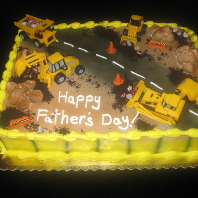 Fathers Day Construction Cake