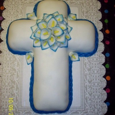 Calla Lily Cross Cake