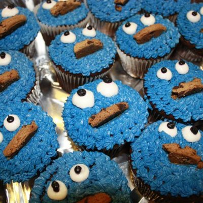 Cookie Monster Cupcakes